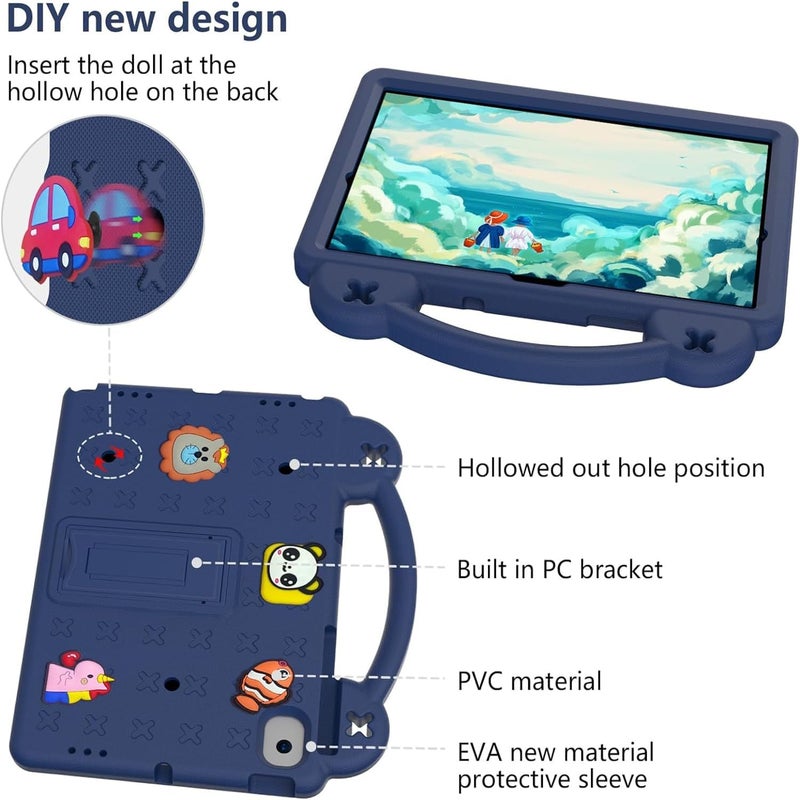 X spring Kids Tablet Case, Tablet Case Children Friendly, Diy Cute Design, Handle With Stand, Eva Lightweight Protective Cover, Compatible With Galaxy Tab A9 8.7-Inch - Image 3