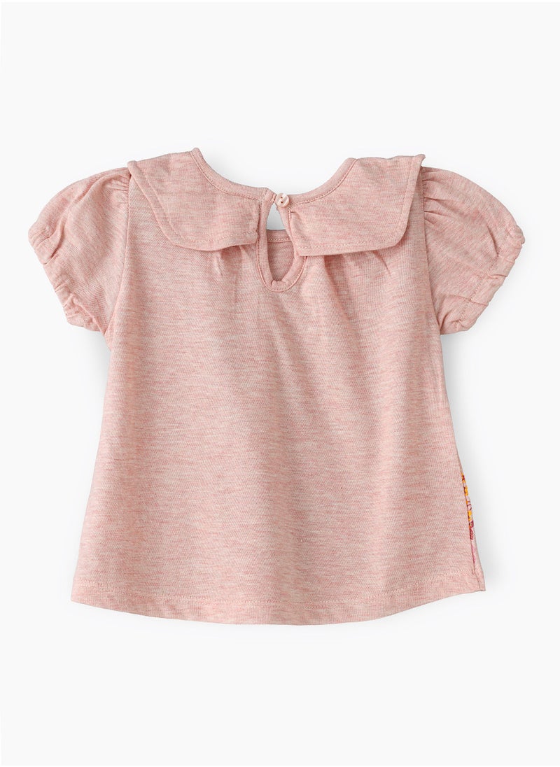 Jelliene Woven top with emb at hem  - Image 2