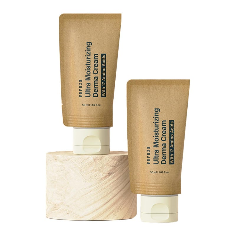 Ultra Moisturizing Derma Facial Cream  Deep Hydrating Face Moisturizer  EWG Verified Vegan Cruelty Free Korean Skin Care Product with Hyaluronic Acid NonSticky Unscented Lotion 2EA