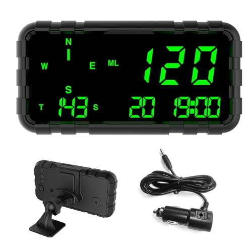 OinDoDi Heads Up Display for Car Digital GPS Speedometer kit MPH Odometer Automotive Compass for Dashboard HUD Fatigued Driving Alert Speeding Alarm for Trucks Golf cart All Vehicles C3012 - Image 1