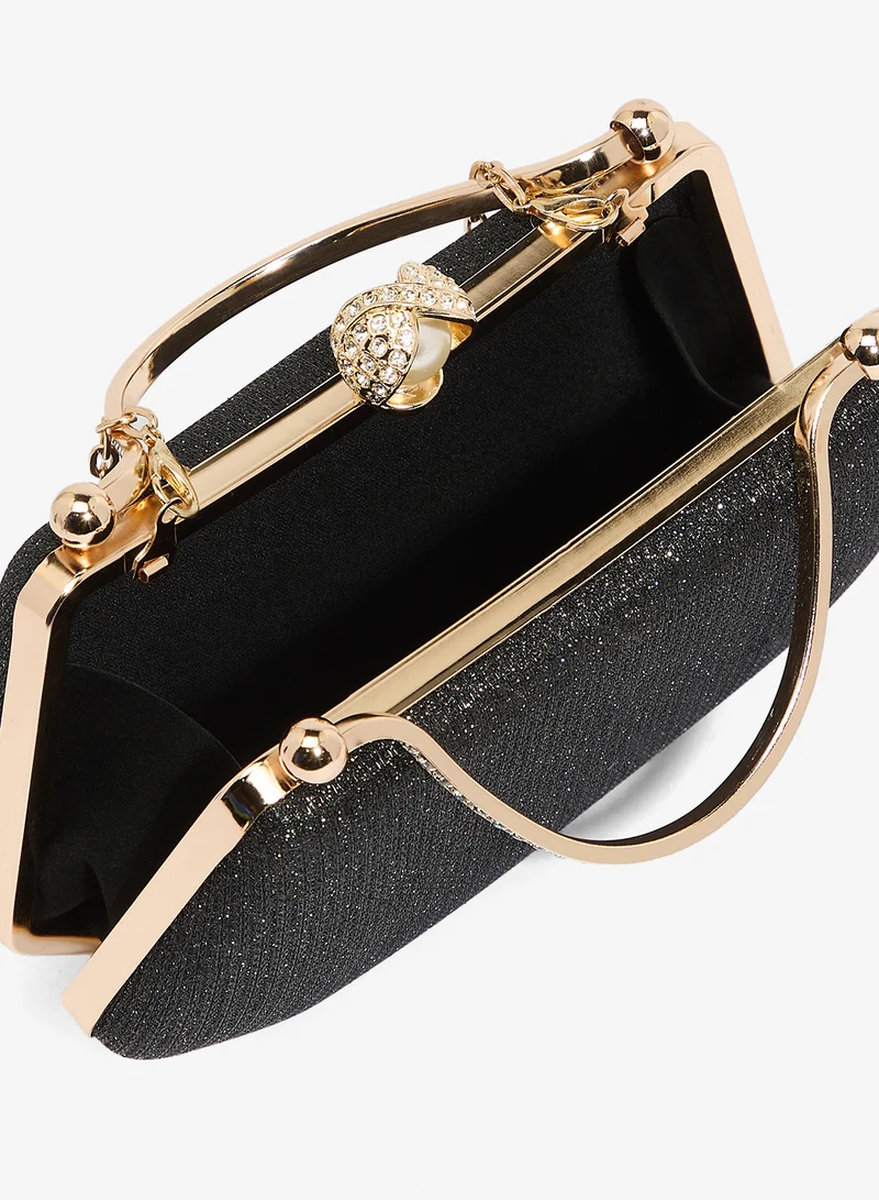 Khizana  Gold Accent Top Handle Clutch for Women | Best Price UAE