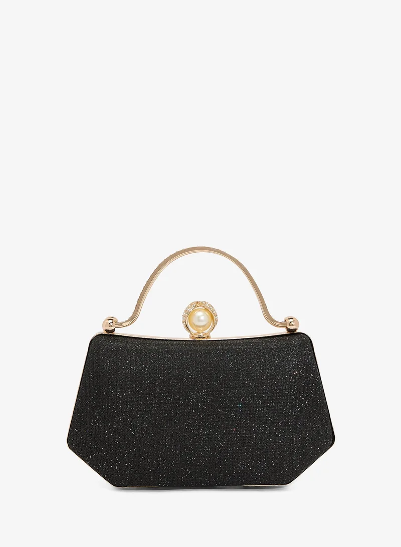 Khizana Gold Accent Top Handle Clutch