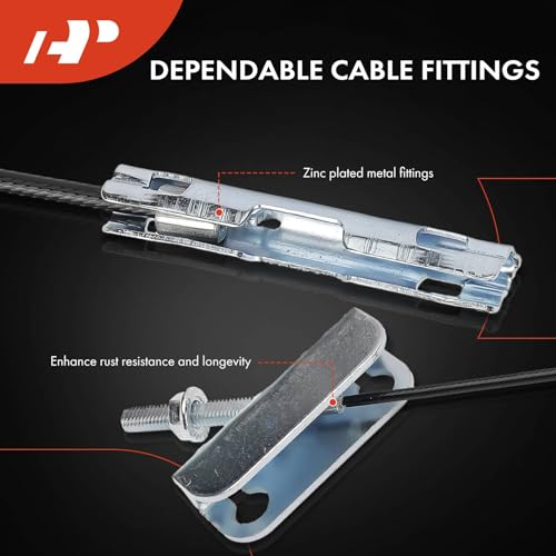 A-Premium Intermediate Side Parking Brake Cable Assembly Compatible with Chevrolet and GMC Models: Silverado 1500 1999-2004, Sierra 1500 2000-2004 - Replace # 15703315 - Image 4