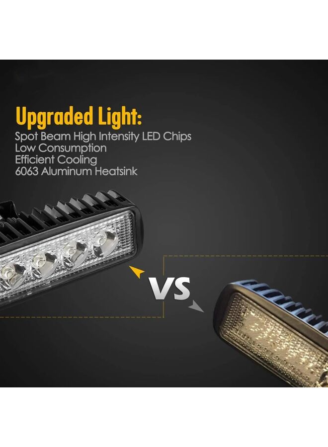 2 PCS 6" Car LED Light Bar White 36W 6500K Super Bright Spot Work Pods Single Row Off Road Driving Fog Boat Light Water-proof SUV ATV 4WD Car Truck Golf Cart 12V 24V IP67 - Image 3