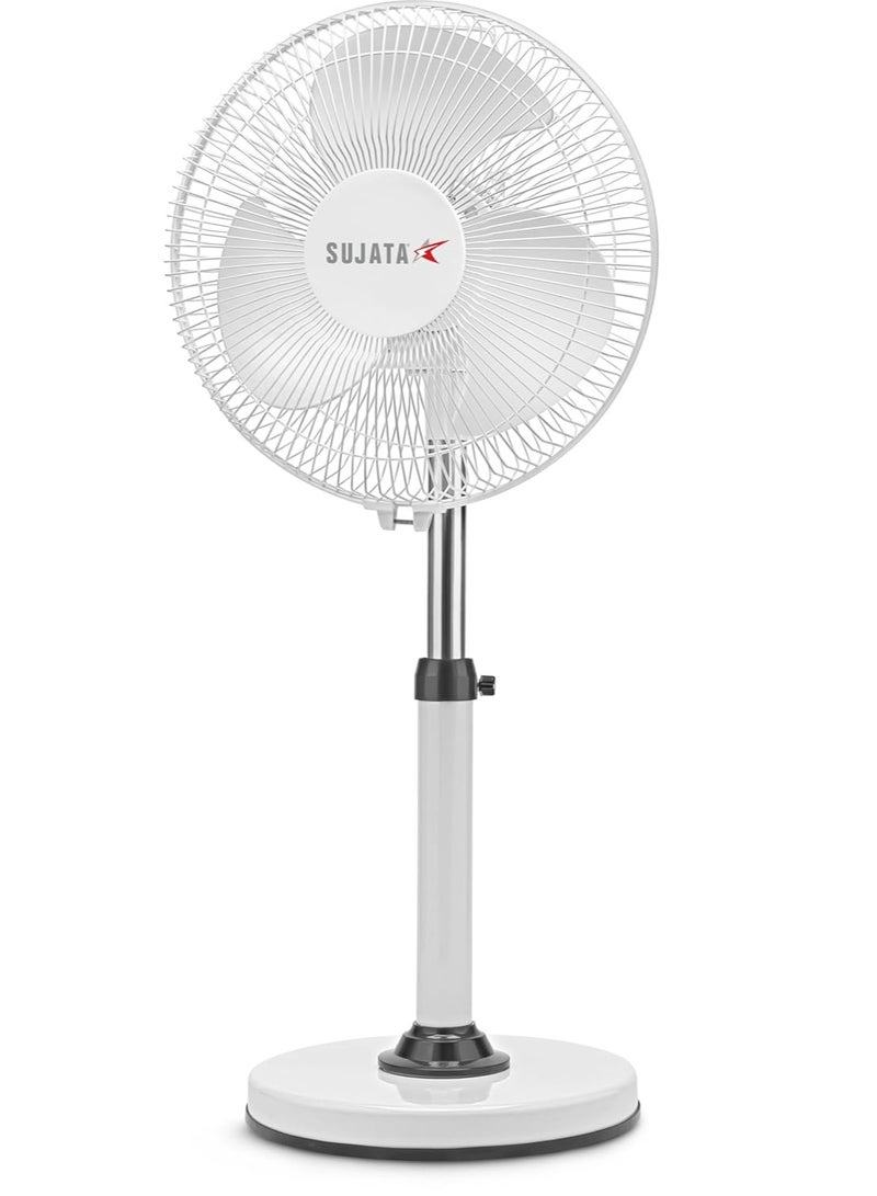 Sujata High Speed Premium Pedestal Fan 300mm | 2 Year Warranty | Stand Fan for Home, 2000 RPM, 100% Copper Motor, Oscillating Pedestal Fan with High Air Delivery, 3 Speed Control (SPF09 HS - White) - Image 1