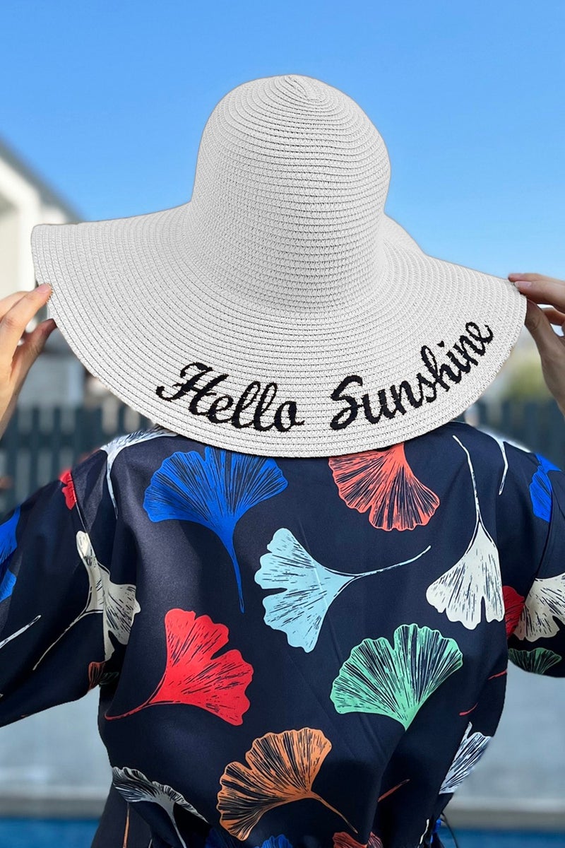 Remsa Mayo Hello Sunshine Written Straw Hat White Rş-22  - Image 2