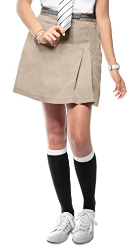 Classroom Uniforms Juniors Stretch Double-Pleated Scooter, Khaki, 13/14 - Image 5