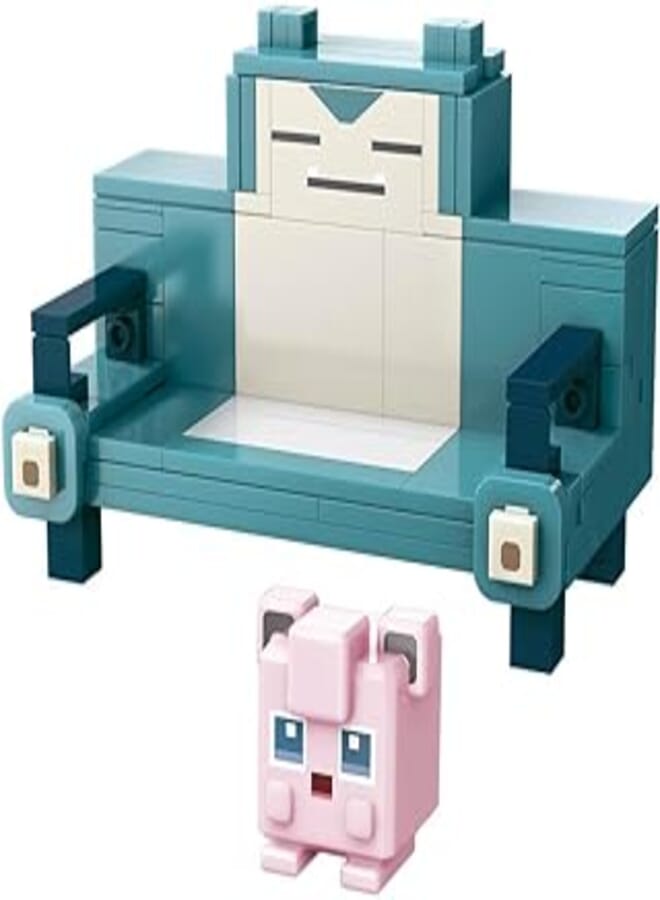 Qman Qman 73014-2 Pokemon Quest-Play Series Snorlax Carbine Bench Building Block Toys 