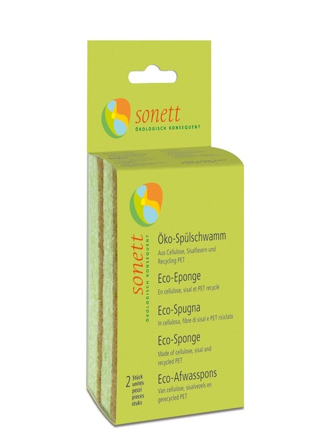 Sonett Eco Washing Up Sponge: Suitable for Sensitive Glasses, Stainless Steel and Surfaces with Lotus Effect, 2 Pack - Image 4