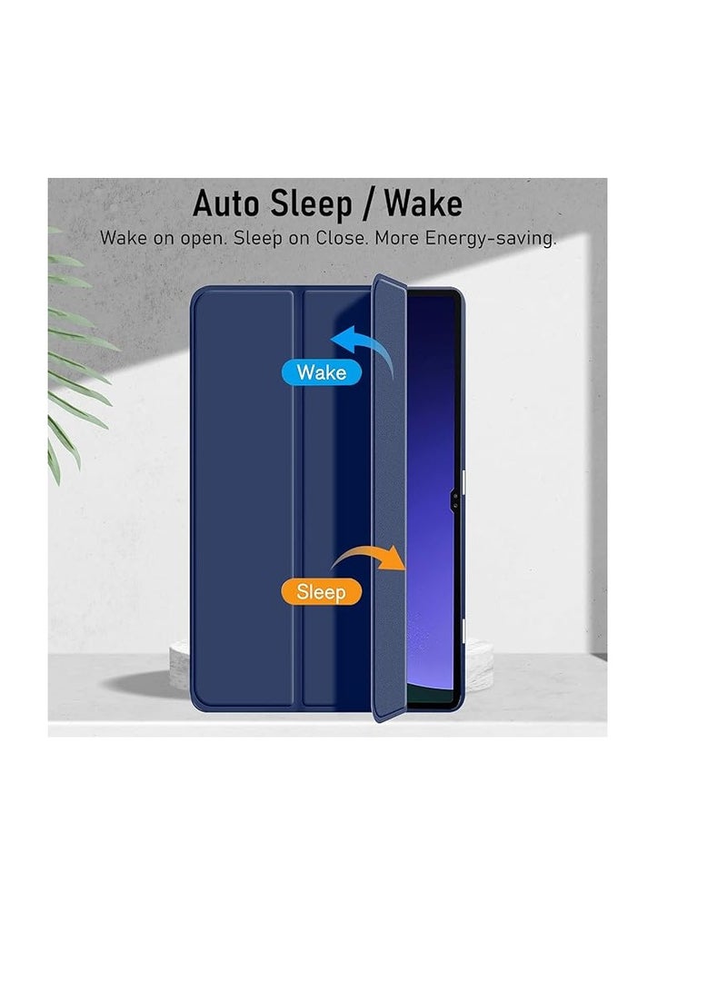 Case Compatible for Samsung Galaxy Tab S9 Ultra Tablet Case 2023, Ultra-Thin Trifold Stand Cover, Smooth Leather Durable Shockproof Protector Stand Case for Galaxy Tab S9 Ultra, 14.6 inch(Blue - Image 2