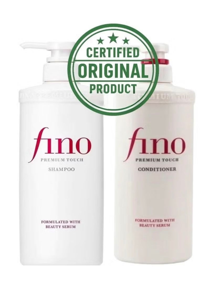 Shiseido Set of Fino Premium touch hair set Bundle Hair Shampoo &conditioner for damaged hair growth (250g) - Image 1