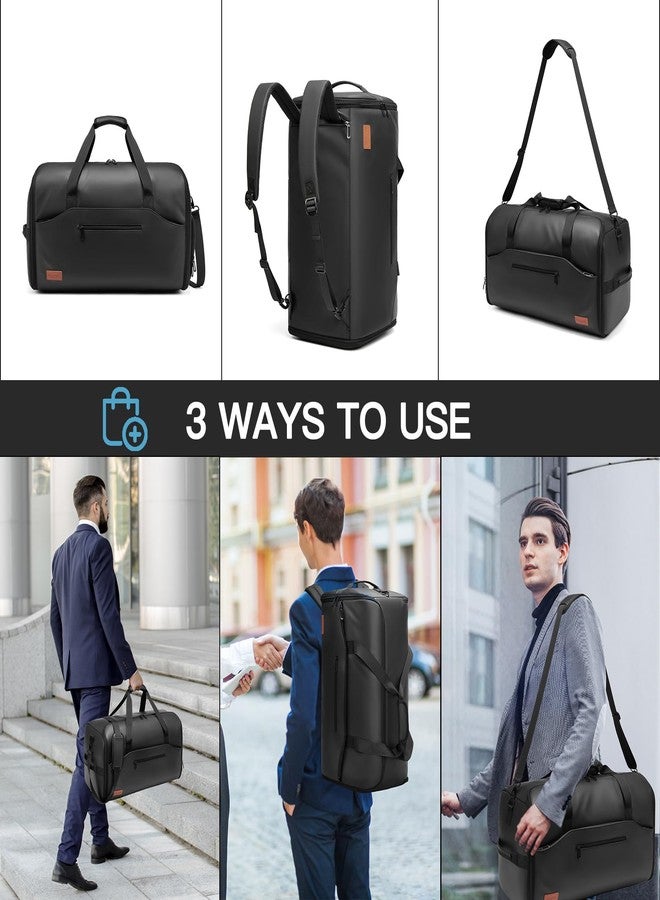 Moulyan Garment Bags for Travel,45L Carry on Convertible Garment Duffle bag for Men Women - 3 in 1 Hanging Suit Travel Bag with Shoulder Strap - Image 4