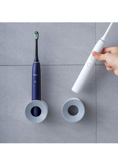 Oasisgalore Electric Toothbrush Holder, Wall Mounted for Shower Space-Saving, Storage Organizer Caddy for Kids, Bathroom Decor (2 Grey)  - Image 1