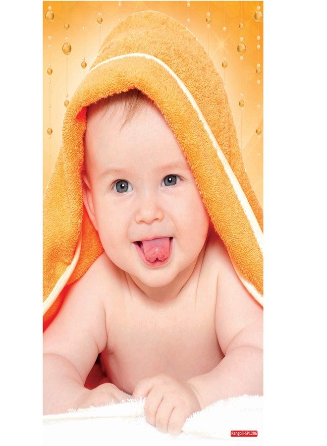 Rangoli New Born Baby Wall Sticker 12x18 Inch Self Adhesive Poster for Baby Room & Home Decoration. Design-2 - Image 1