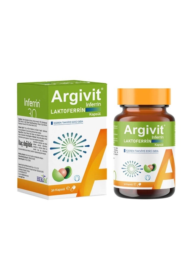 Argivit Inferrin Lactoferrin Capsules - Advanced Immune & Iron Support - Image 1