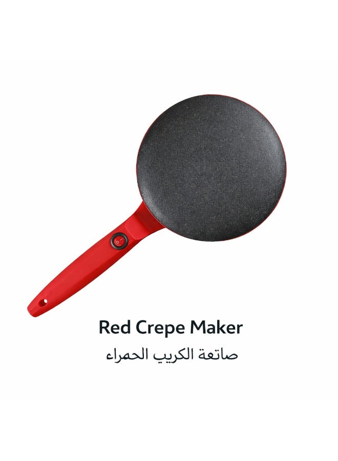 Sisily Red Electric Crepe Maker, 600W Non-Stick Pancake Maker, Fast Heating, Easy to Clean - Image 5