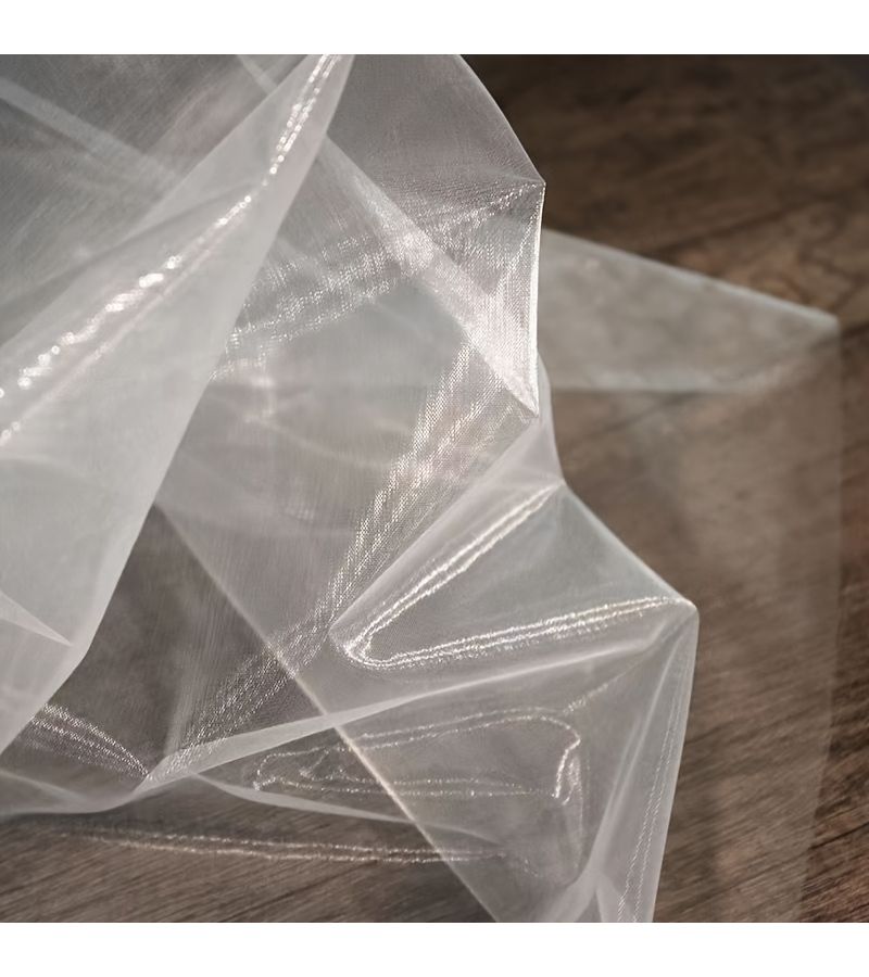 Ribbon Gauze Glass Sheets For Wedding Shower Decor Precut Bouquet Garland DIY Craft Gift Wrapping Flower Mesh Fabric Bleach Color 157.48x59.06 Inch - Image 5