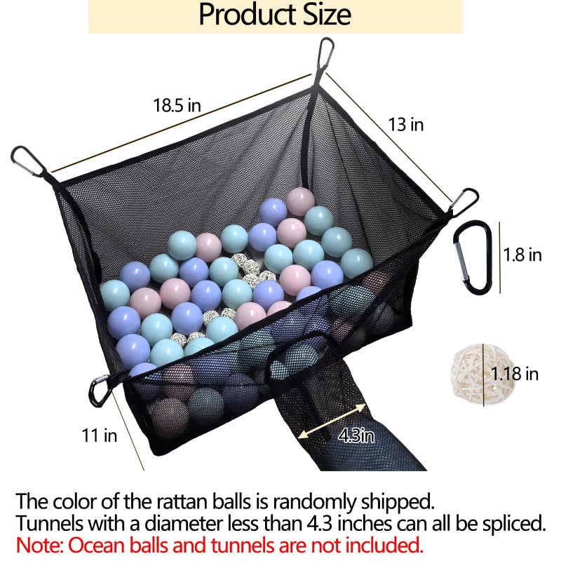 kathson Ferret Hammock for Cage Accessories, Ferret Hanging Bed, Guinea Pig Hideout Tunnel Hammock Bed for Small Animals Hamster Rat Chinchilla - Image 3