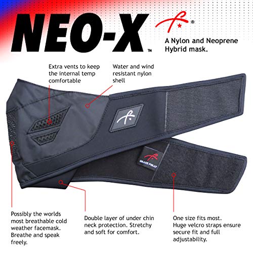 Grace Folly Neoprene Winter Half Face Mask- Ski, Snowboarding, Motorcycle. with Air Vents (Black) - Image 2