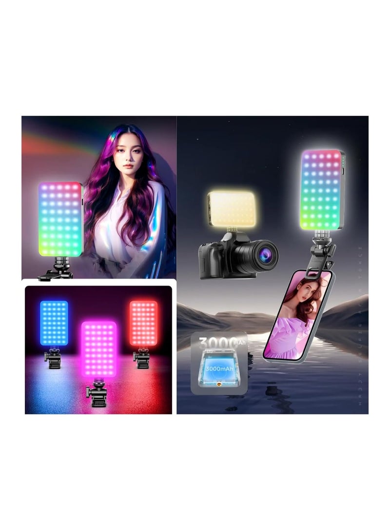 SUKILO D10S RGB Video Light – 129 LED Full-Color Camera Light with 360° Hue, CRI 95+, 2500K–9000K, 3000mAh Rechargeable Battery & Type-C Charging – Mini On-Camera Fill Light  - Image 2
