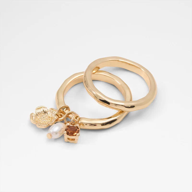 LAUFRAY 2-Pack Embellished Rings