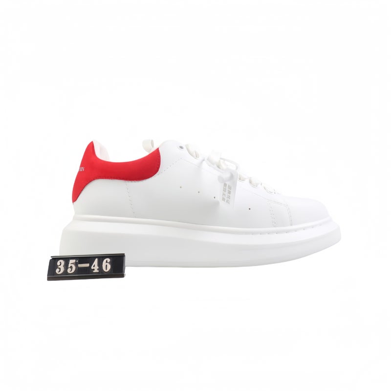 Classic White Unisex Couple Sneakers with 5cm Hidden Height Increase - Casual Low-Top Shoes for Men and Women
