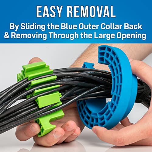 Jonard Tools CCB-34 Cable Comb Organizing Tool, Wire Comb, Dresser, Bundler, Ethernet Network Cable, Data Cat6A, Cat7 Blue/Green - Image 5