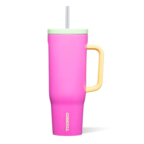 Corkcicle Cruiser Insulated Tumbler Keeps Drinks Cold 20 Hours TripleInsulated Stainless Steel SpillProof Lid Summer Drinkware Gift Keeps Drinks Ice Cold 40 oz Sunglass Tan - Image 1