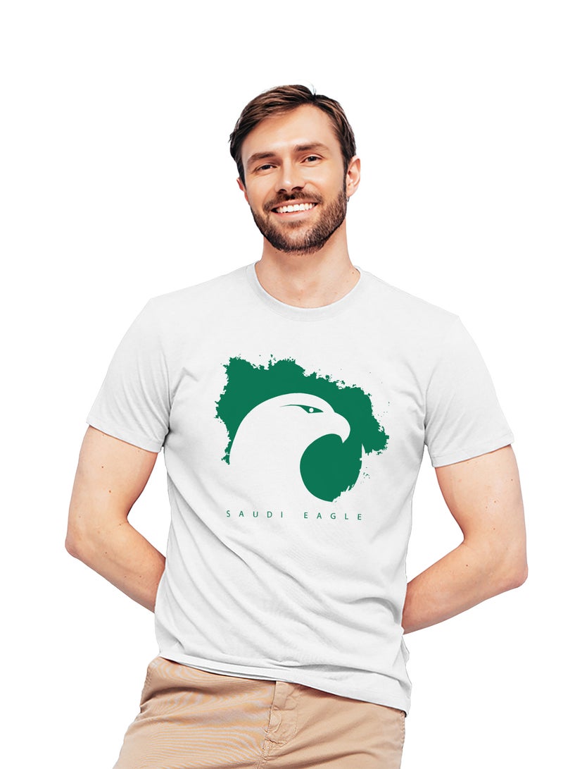 Fashion World Cotton T-shirt Printed with High-quality Saudi national team - Image 1