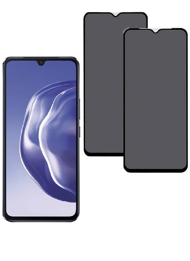 we3 2 Pieces Tempered Glass Screen Protector Anti-Spy Privacy Designed For vivo V21 Full Screen Coverage And Bubble Free  - Image 1