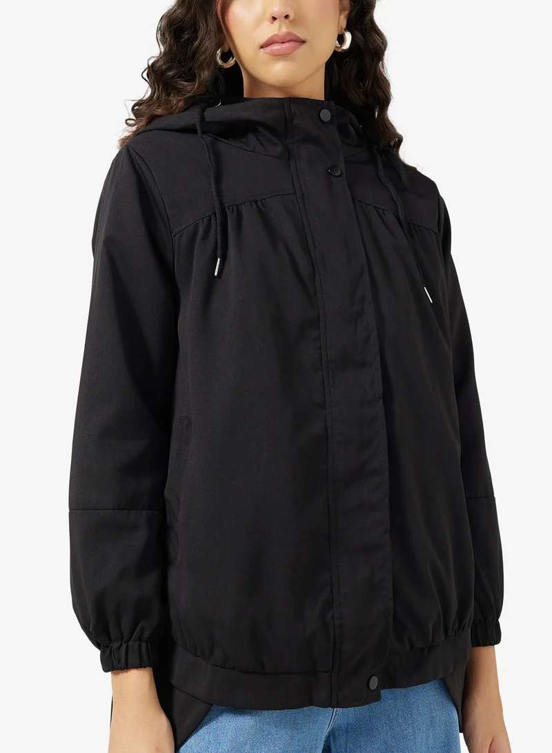 Ginger Longline Zip Up Parka Jacket