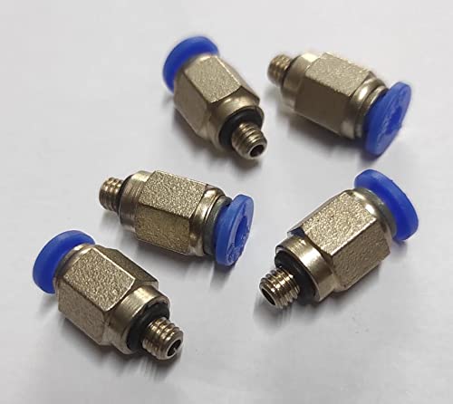 CRAFTSFY CRAFTSFY Pneumatic Air Connectors PC4M5 Thread 4MM Straight Fitting For PTFE Tube 3D Printer M5X 4 Pneumatic Push Type Hose Tube Fitting Adapter Connector Push Fittings Pneumatic Size M5X 4 MM 3pc  - Image 3