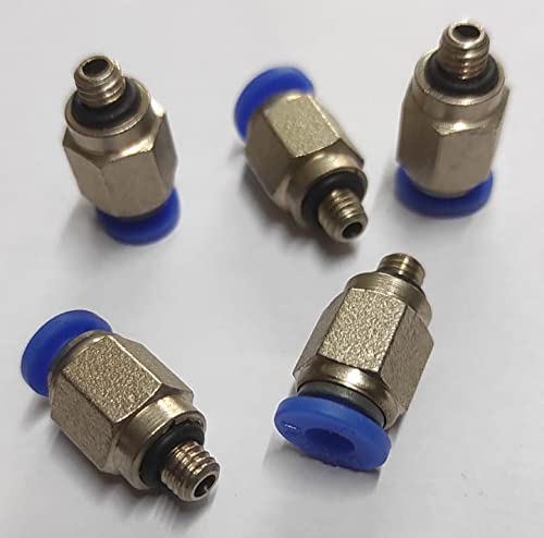 CRAFTSFY CRAFTSFY Pneumatic Air Connectors PC4M5 Thread 4MM Straight Fitting For PTFE Tube 3D Printer M5X 4 Pneumatic Push Type Hose Tube Fitting Adapter Connector Push Fittings Pneumatic Size M5X 4 MM 3pc  - Image 4