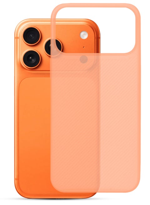 Case Cover for iPhone 17 Pro Max, Air Skin Line Design Back Cover, Sturdy Durable Ultra-Thin Case, Drop Protection Cover Clear - Cosmic Orange