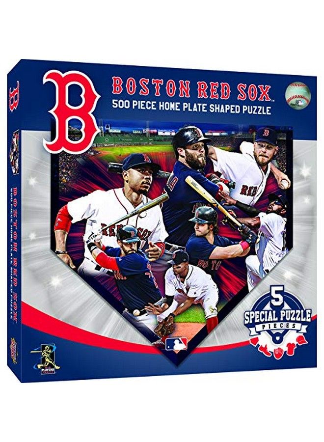 MasterPieces Mlb Boston Red Sox Unisex 500 Piece Home Plate Shaped Jigsaw Puzzle Red 500 Piece - Image 2