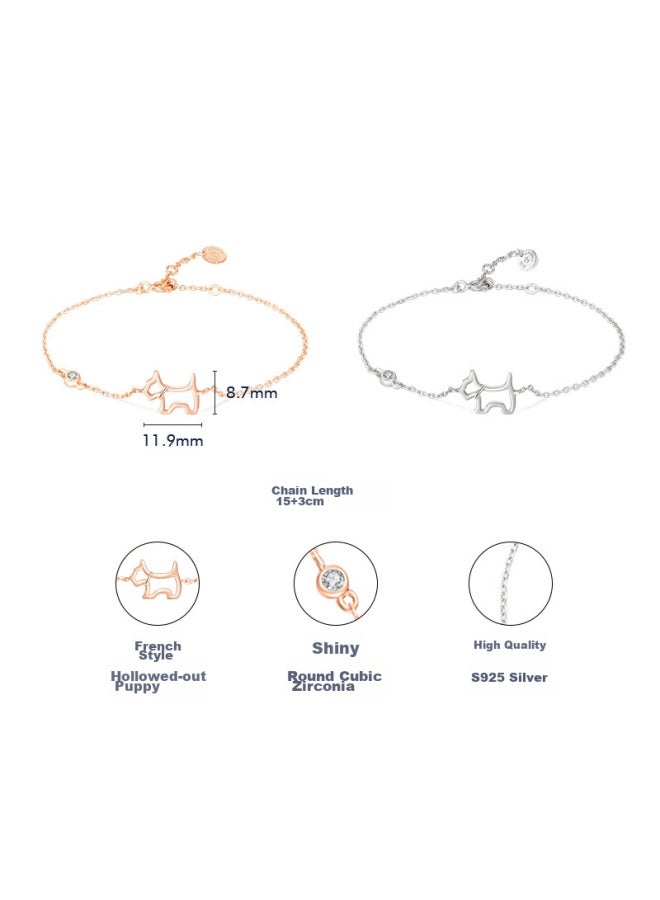Agatha French-style Exquisite Hollow Silver Bracelet For Women, New Year Birthday Gift For Girlfriend With Elegant Feel - Image 2