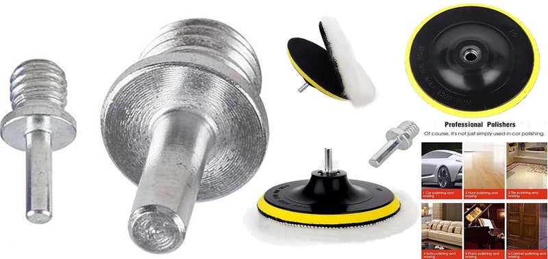 DIY Crafts Only M10/14 Universal Adopter Polishing Waxing Buffing Pads Kit Set Compound Auto Car Polisher + M10/14 Drill Adapter Only M10/14 Universal Adopter (1 Pc, Only M14 Universal Adopter) - Image 4