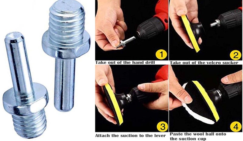 DIY Crafts Only M10/14 Universal Adopter Polishing Waxing Buffing Pads Kit Set Compound Auto Car Polisher + M10/14 Drill Adapter Only M10/14 Universal Adopter (1 Pc, Only M14 Universal Adopter) - Image 2