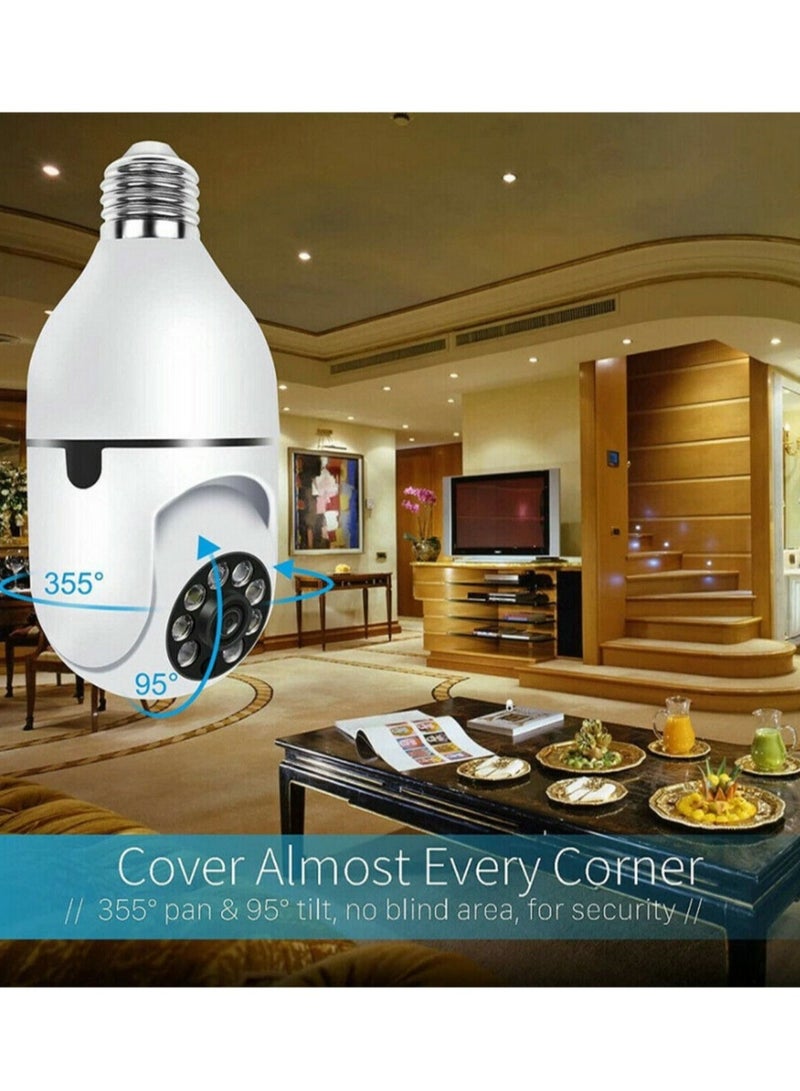 ELTRAZONE 360° WiFI camera Light Bulb Home Security Cam Wireless Night Vision CCTV Monitor - Image 5