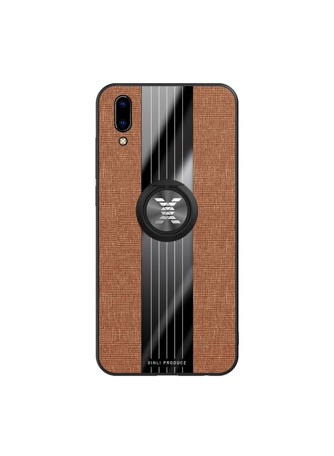 Xinli Case For Vivo Y93 Stitching Cloth Texture Shockproof TPU Protective Case with Ring Holder - Image 2