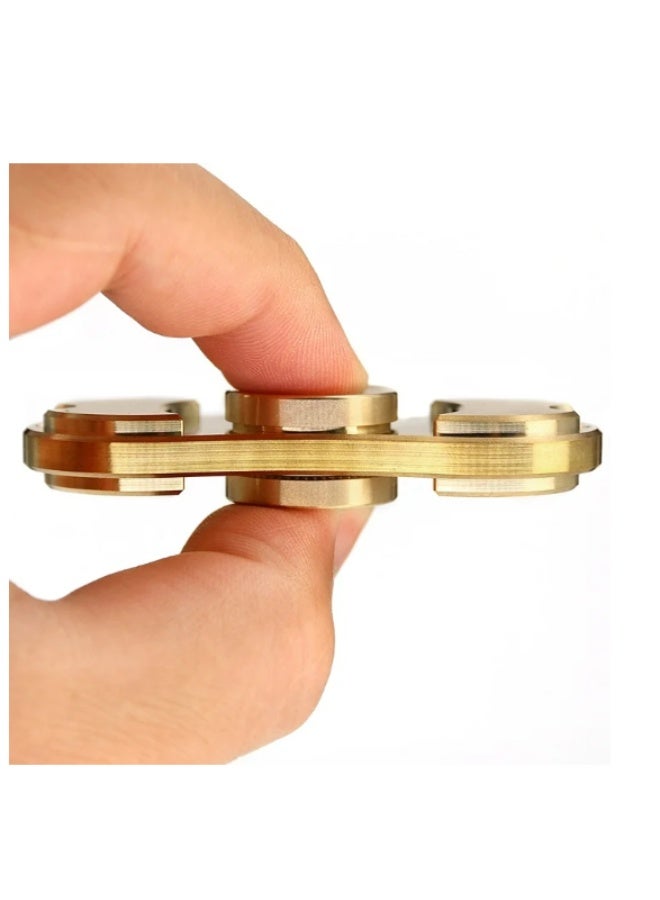 Aluminum Dual Fidget Hand Spinner – Brass & Ceramic Bearing, Long-Lasting Spin - Image 2