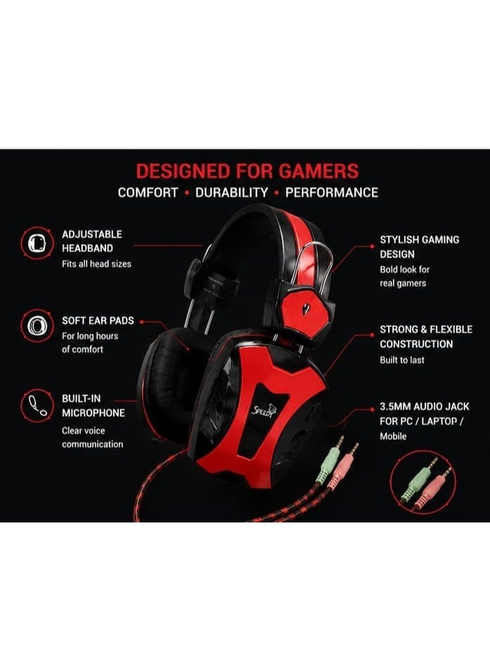 Speedy Wired Gaming Headset with Microphone – 3.5mm Stereo Headphones for PC, Laptop & Mobile - Image 3
