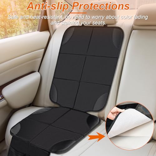 Husfunov Car Seat Protector2Pack Car Seat Cushionwith Thickest Padding and NonSlip BackingWaterproof 600D Fabric Car Seat Covers with Storage Pockets for Baby for BabyPet and All Types of Cars - Image 3