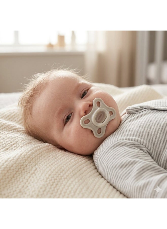 Mam Baby Comfort Silicone Pacifier - 0-3 M |   Pink & Beige - Pack of 2 - Image 2