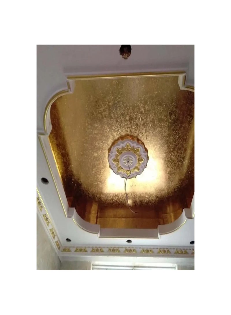 Smart 50pcs Resin Metallic Yellow Leaf Sheet Paper for Nails Decoration Craft Art - Image 4