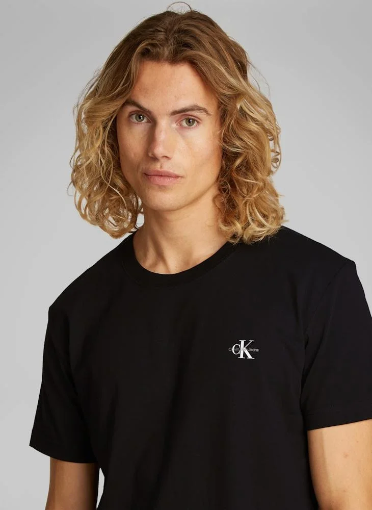 Calvin Klein Jeans Monologo Cotton T-Shirt - Pack