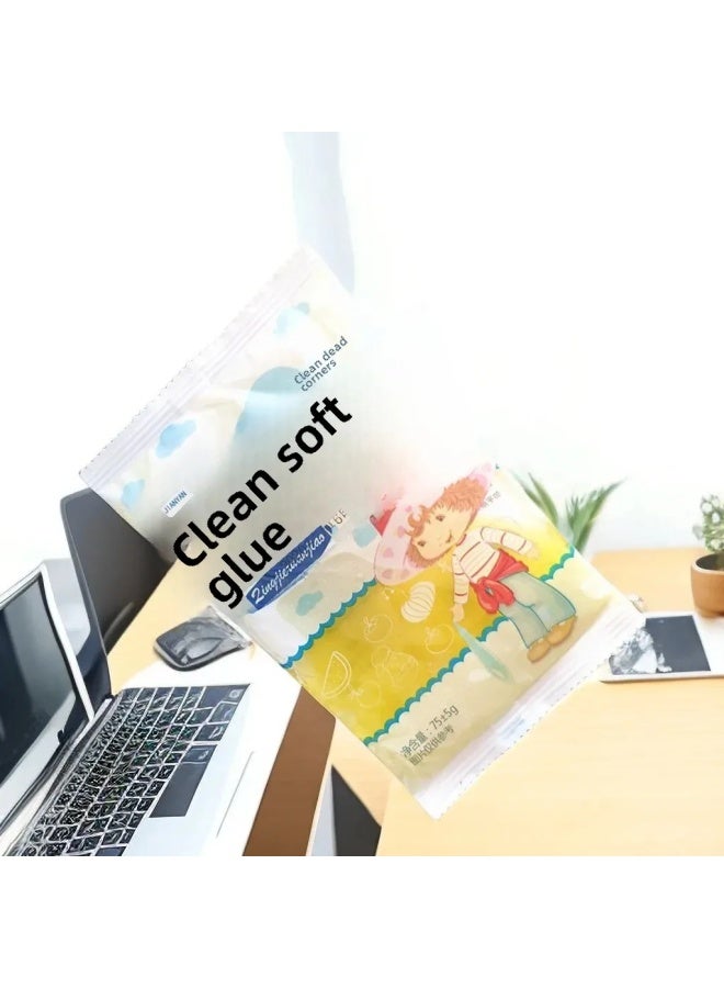 Beauenty Car Interior Cleaning Soft Silicone Air Outlet Cleaning Stickers Computer Keyboard Dust Removal Crystal Mud Cleaning Gel-Color:70G Bag - Image 2