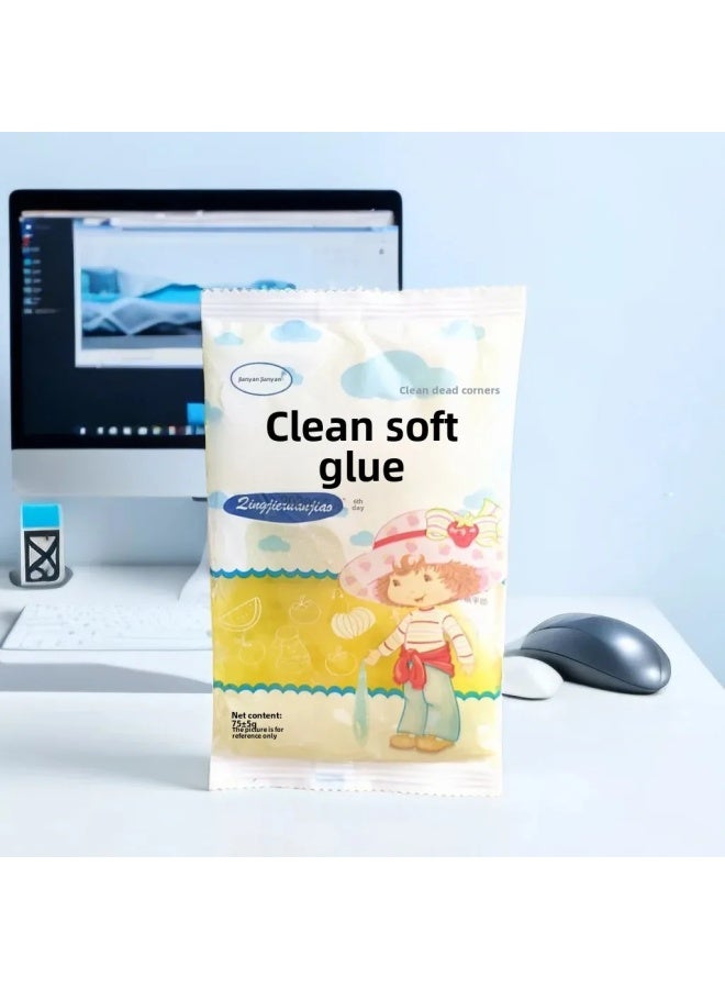 Beauenty Car Interior Cleaning Soft Silicone Air Outlet Cleaning Stickers Computer Keyboard Dust Removal Crystal Mud Cleaning Gel-Color:70G Bag - Image 3