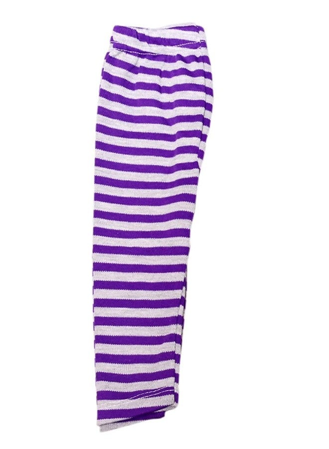 SEE FIT بيجامة صوفية دافئة للأطفال من SEE FIT، بنطال بيجامة شتوية مخططة بنقشة حمار وحشي، مناسبة للأطفال الصغار من الجنسين (1-2 سنة)، متعددة الألوان - Image 3