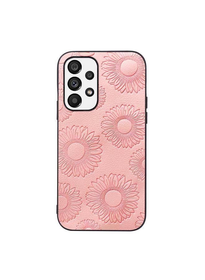 اس-توب جراب لهاتف Samsung Galaxy A73 5G بنمط عباد الشمس مصنوع من مادة البولي يوريثان الحراري والبولي كربونات المقاومة للصدمات - Image 2